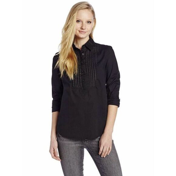 U.S. Polo Assn. Women's Long Sleeve Stretch Black Cotton Pullover Shirt Size XL - Picture 6 of 9